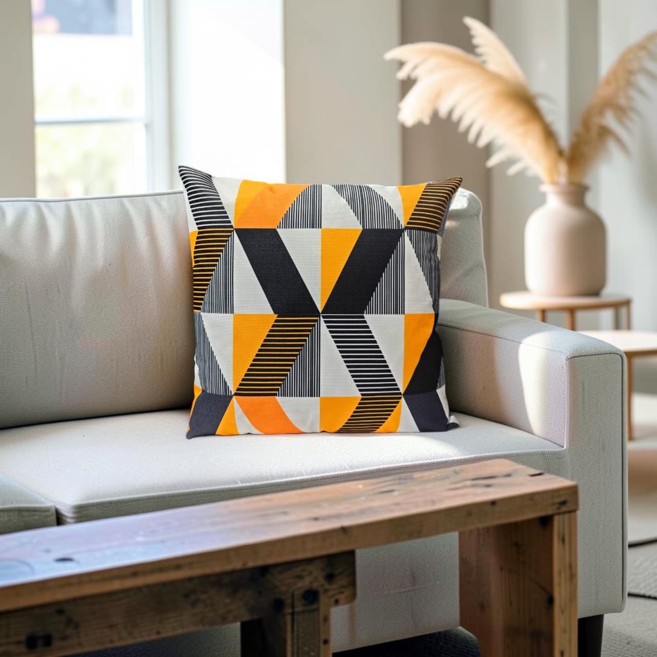 Ch Khadi Digital Print Cushion - Design 106