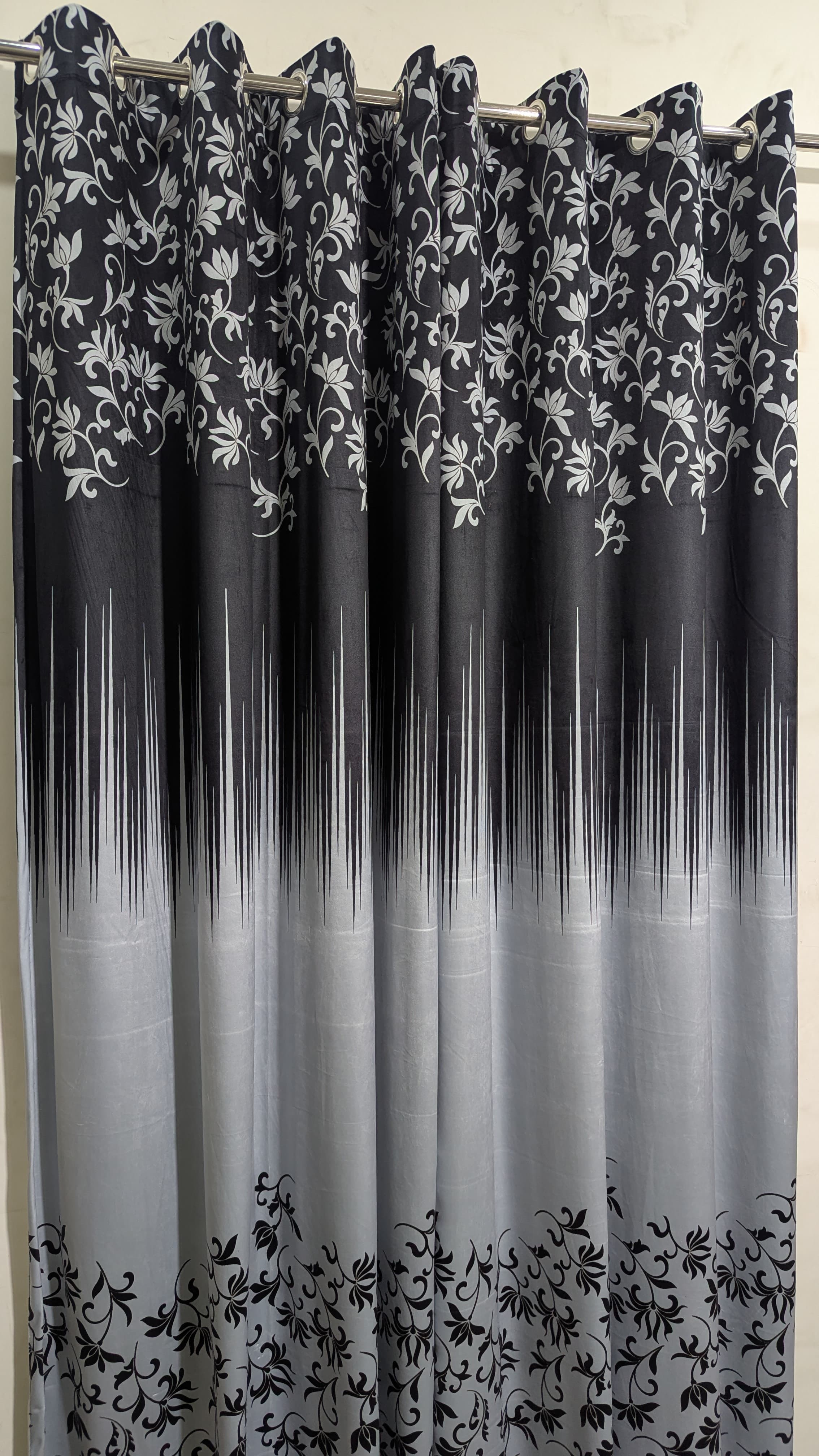 3D Digital Original Velvet Curtain Pair - Design 162