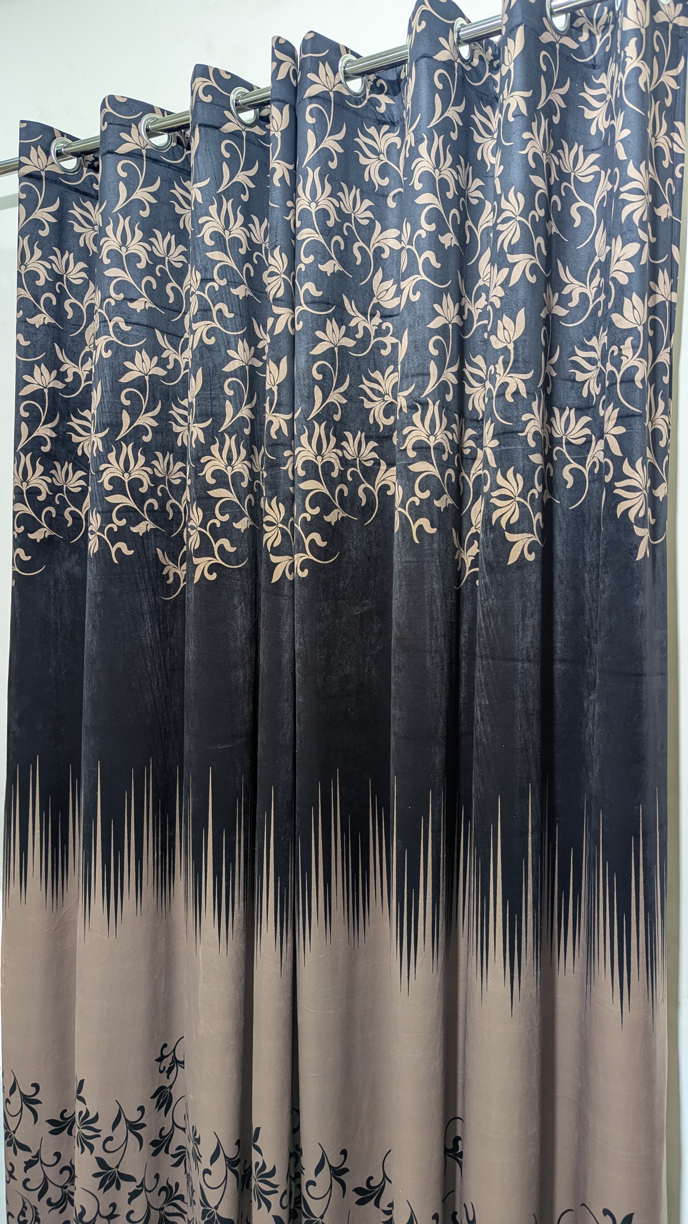 3D Digital Original Velvet Curtain Pair - Design 165