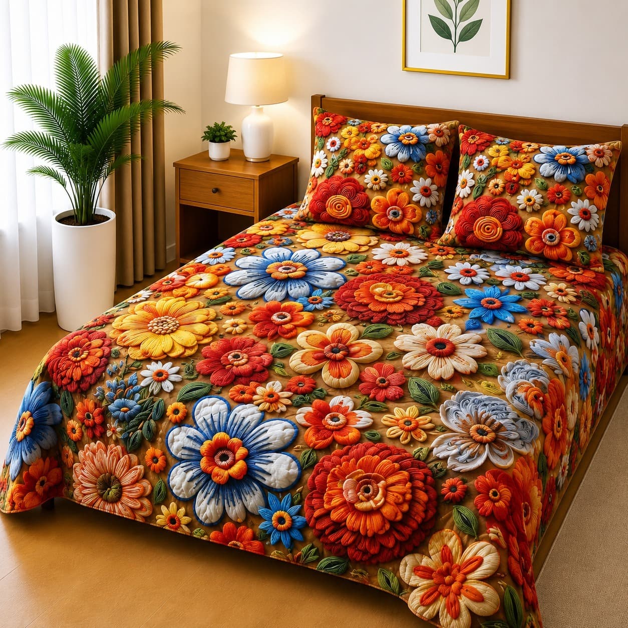 3-Piece 3D Digital Bedsheet Set - Design 52