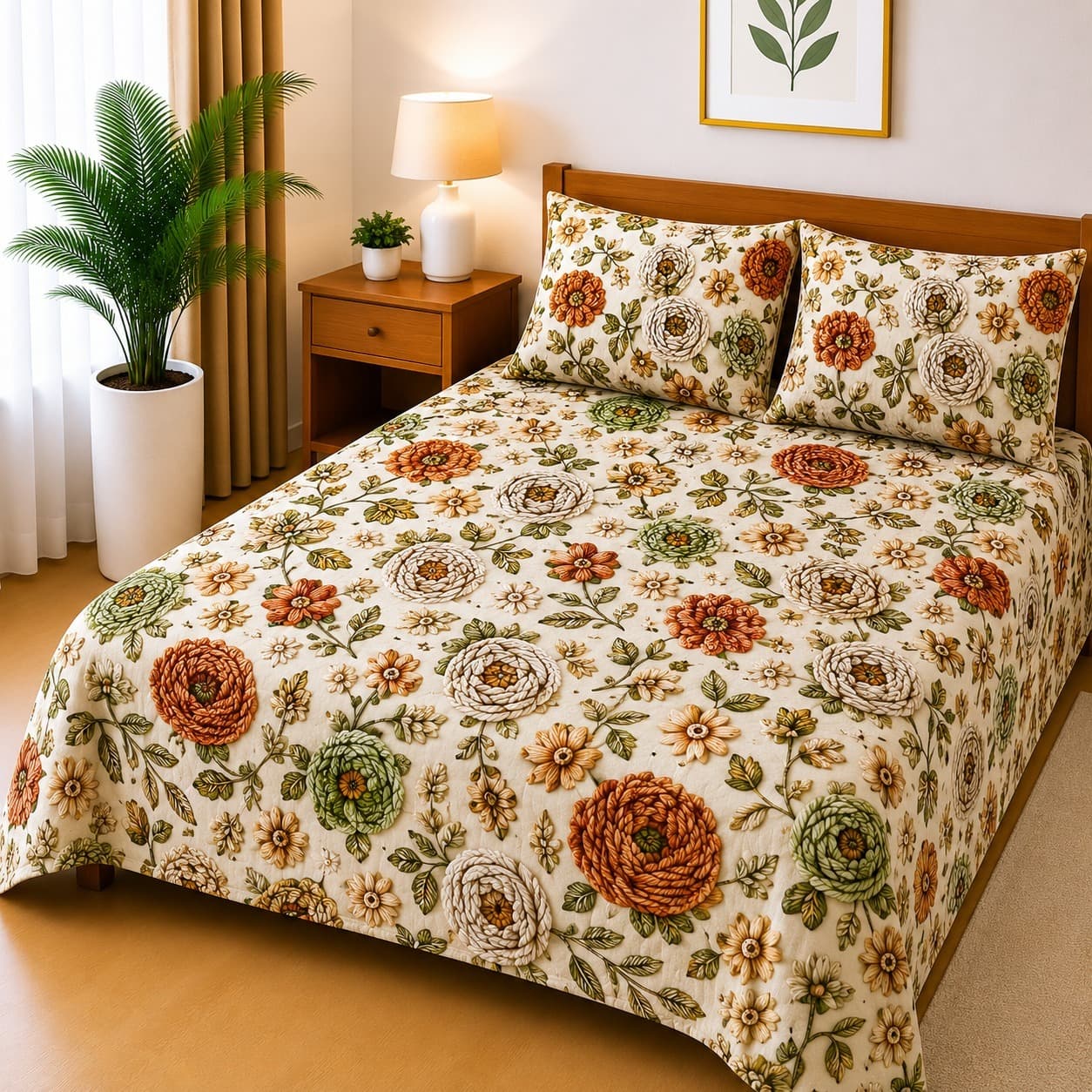 3-Piece 3D Digital Bedsheet Set - Design 68