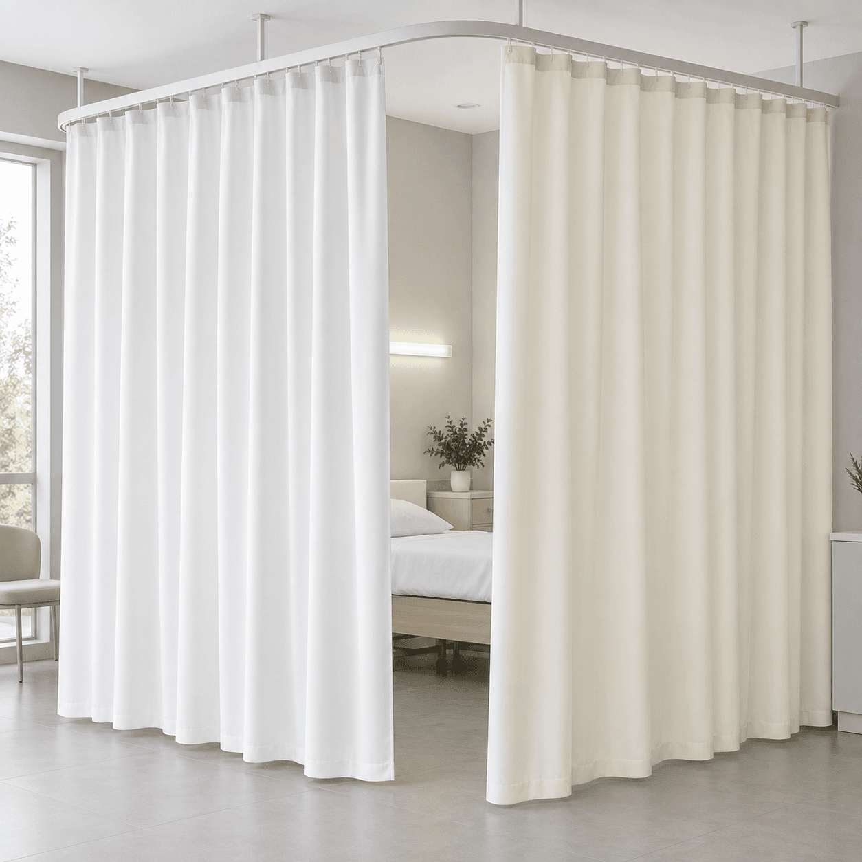 Plain Privacy Curtains - Clinics, Hotels & Shared Accommodation