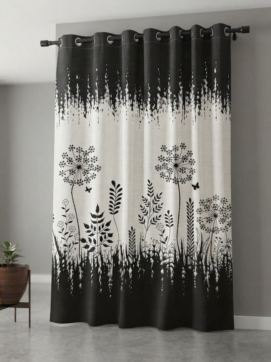 3D Digital Original Velvet Curtain Pair - Design 126