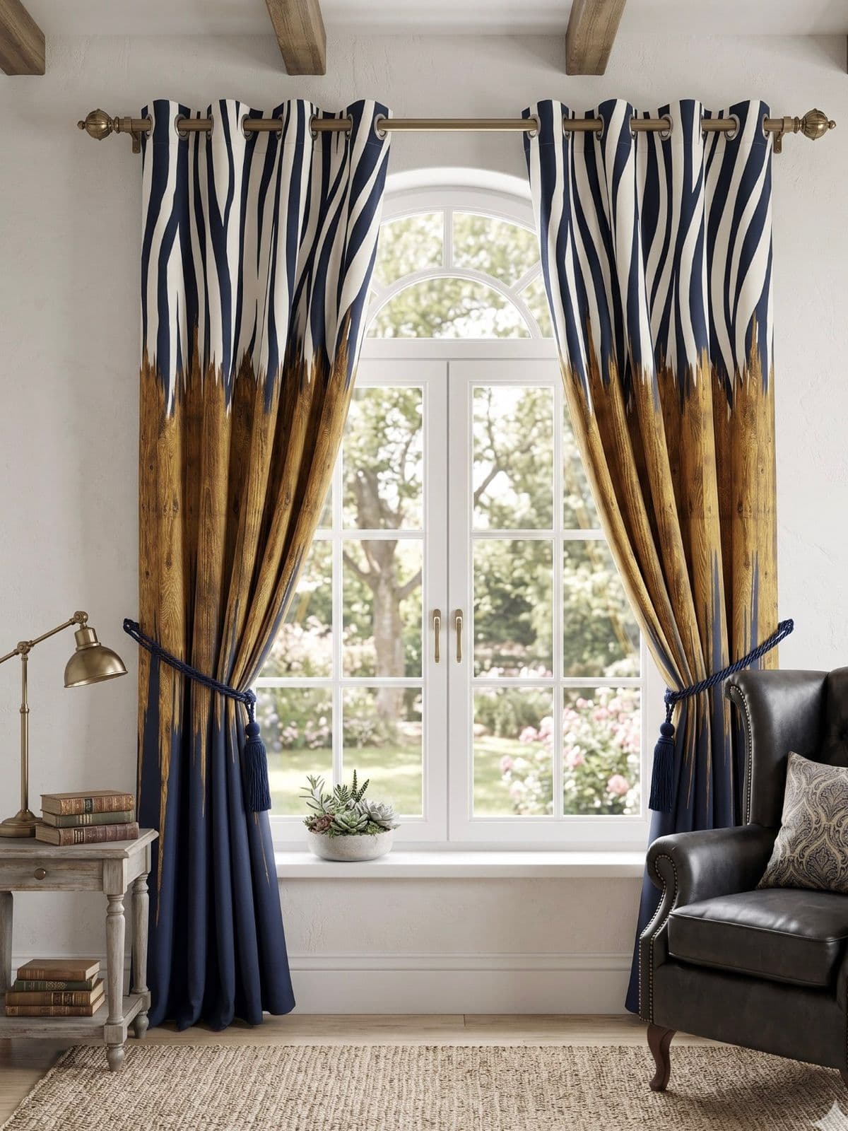 3D Digital Original Velvet Curtain Pair - Design 147