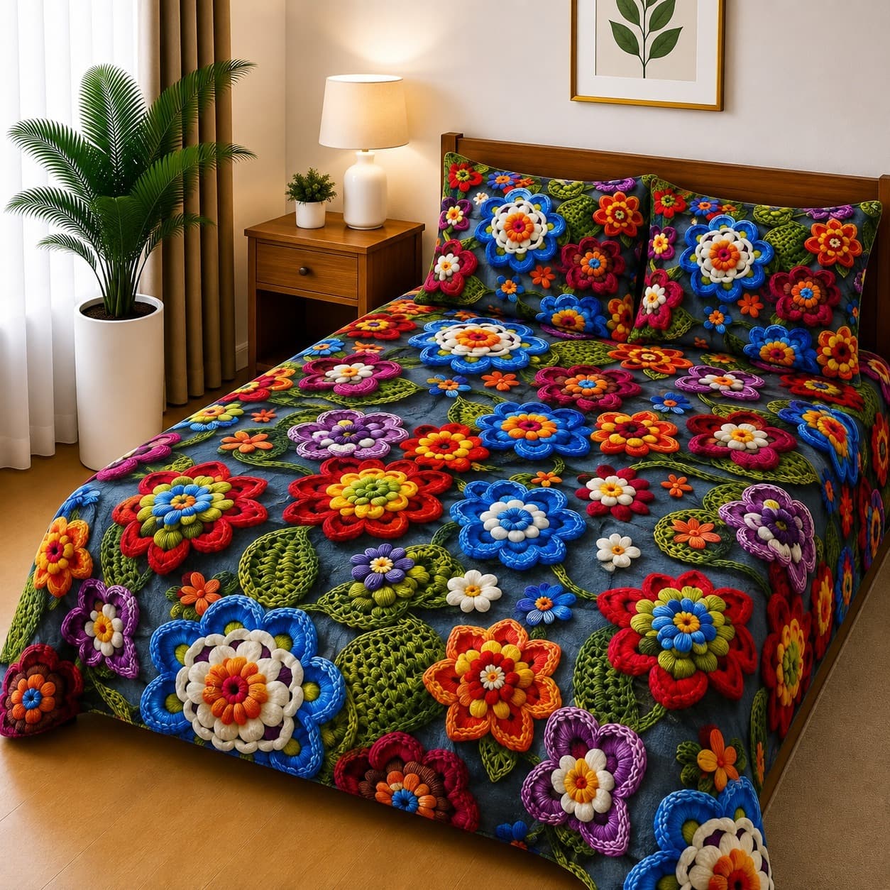 3-Piece 3D Digital Bedsheet Set - Design 51